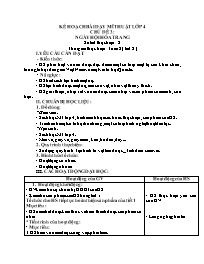 Kế hoạch bài dạy Mĩ thuật 4+5 - Tuần 8